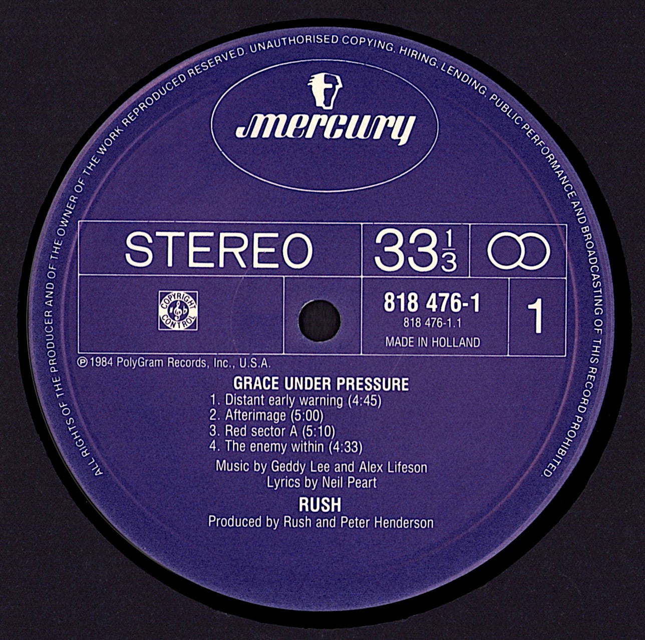 Rush - Rush Vinyl LP Kopie