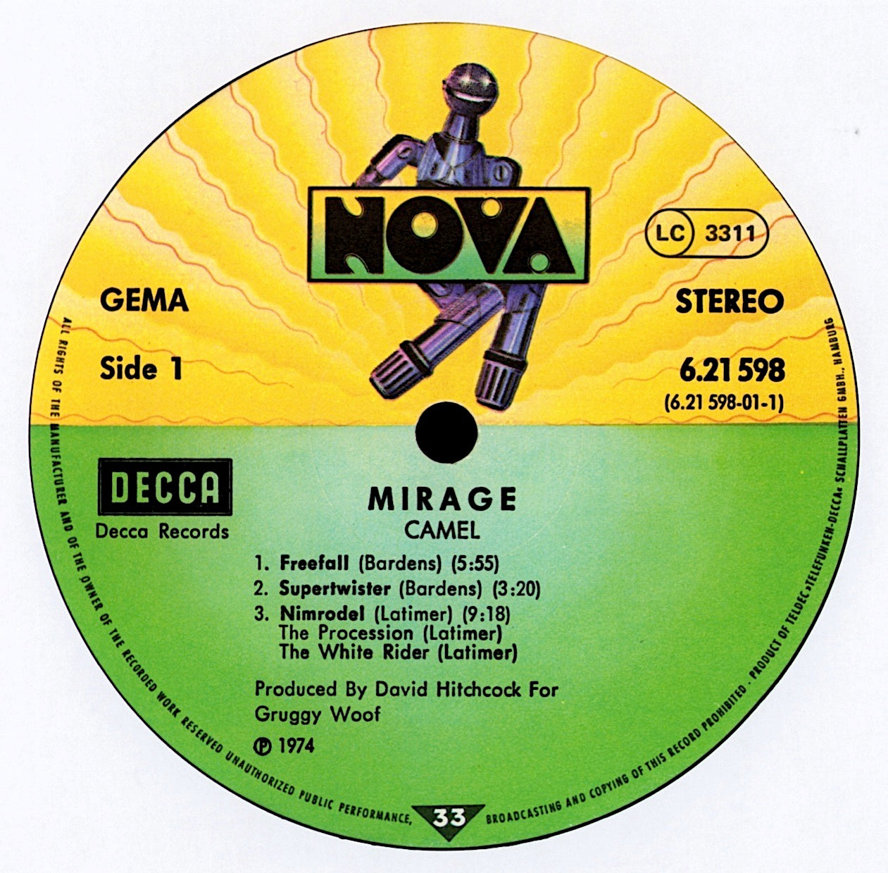 Camel - Mirage Vinyl LP