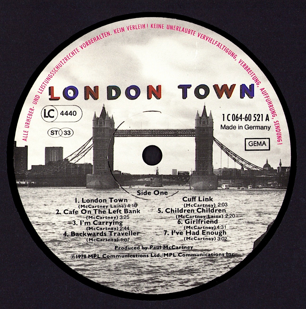 Wings - London Town Vinyl LP