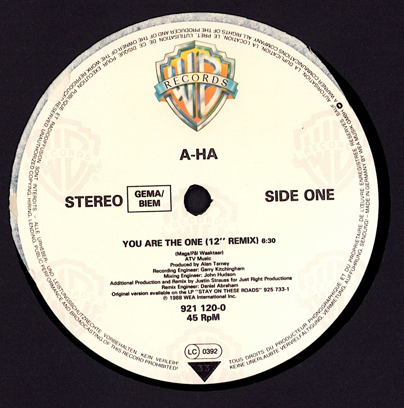 a-ha - You Are The One 12" Remix Vinyl 12"