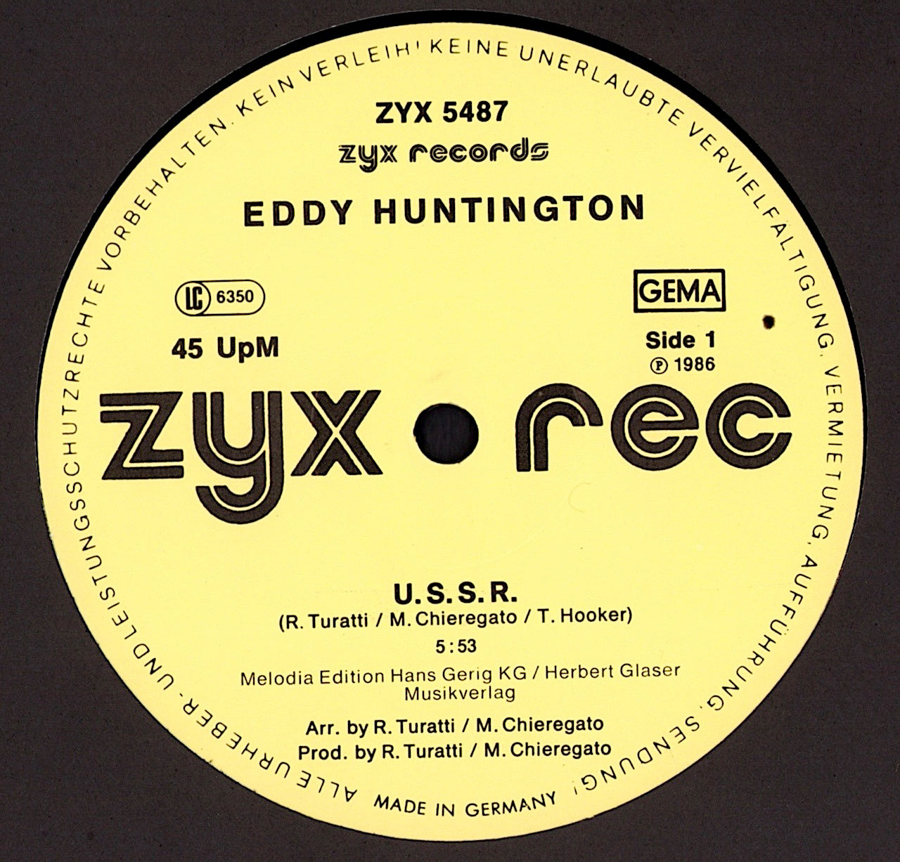 Eddy Huntington - U.S.S.R. Vinyl 12" Maxi-Single Kopie