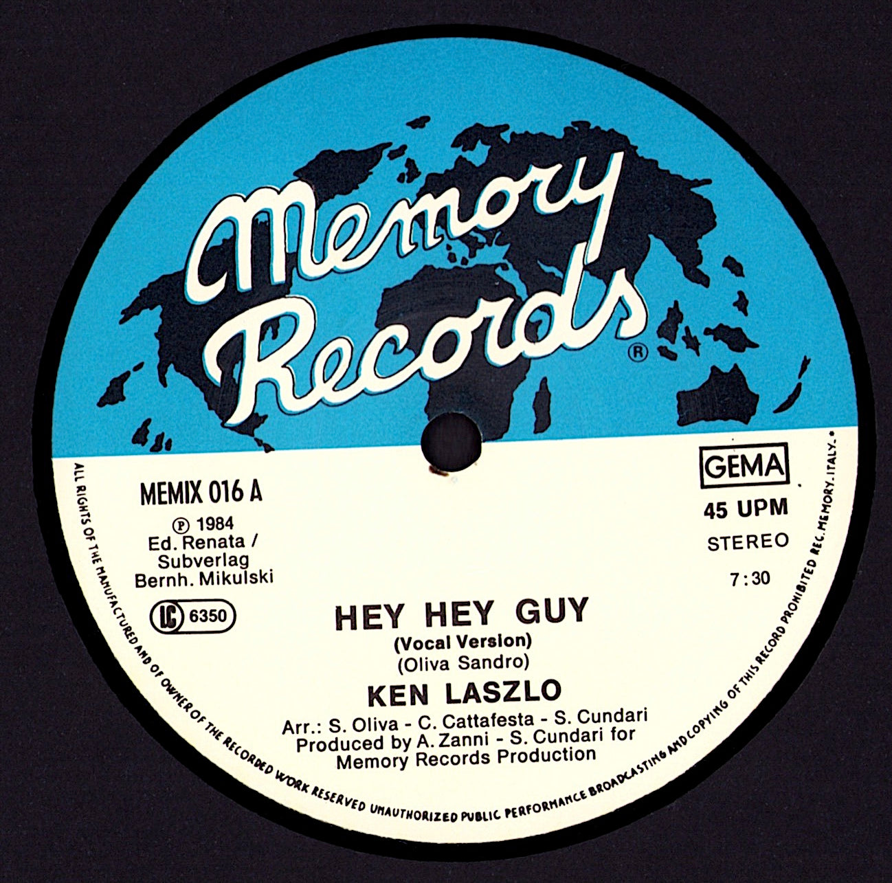 Ken Laszlo - Hey Hey Guy Vinyl 12" Maxi-Single