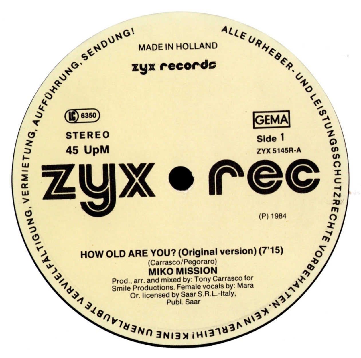 Miko Mission – How Old Are You Special Remix Vinyl 12" Maxi-Single