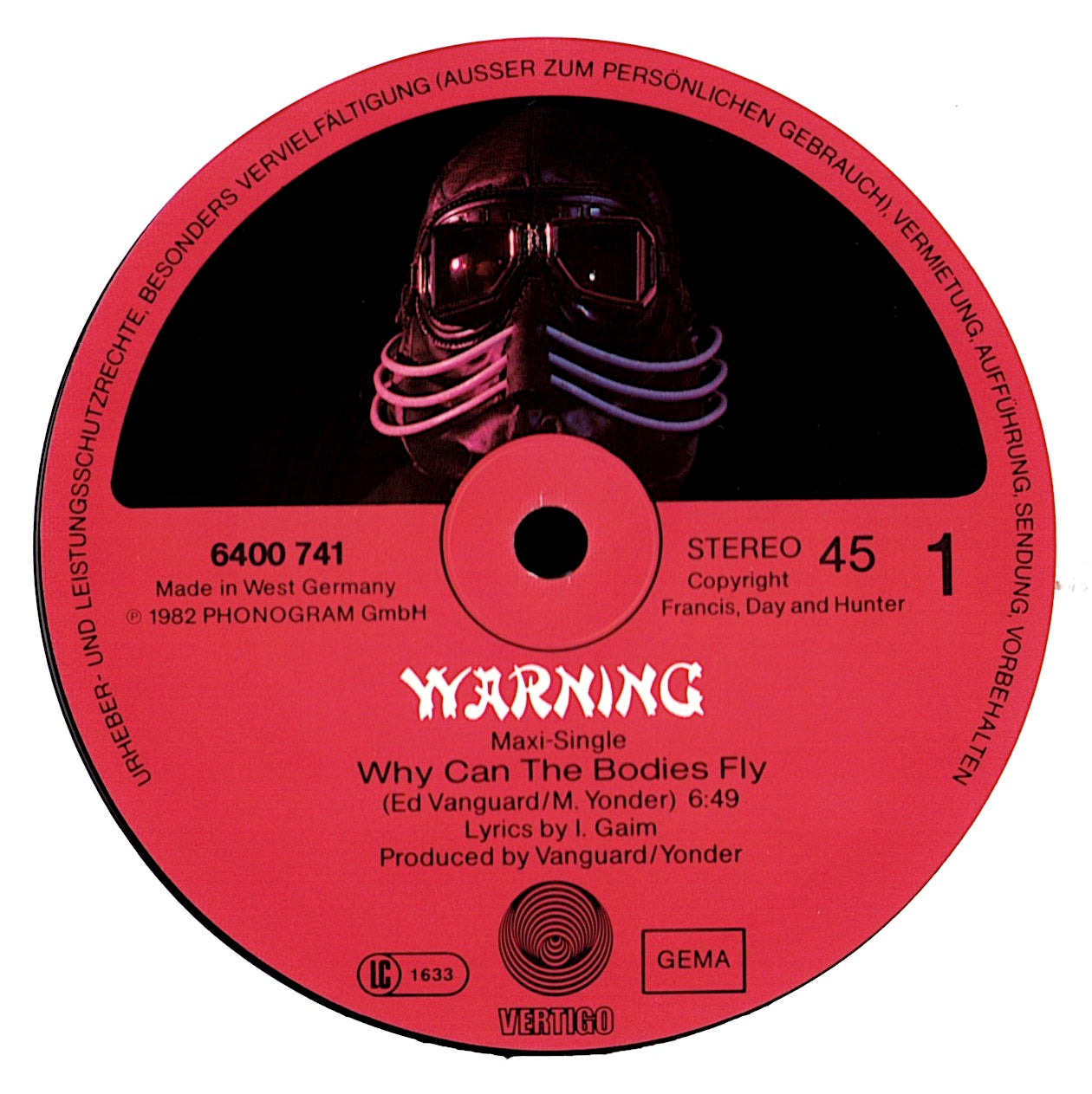 Warning - Why Can The Bodies Fly Vinyl 12" Maxi-Single