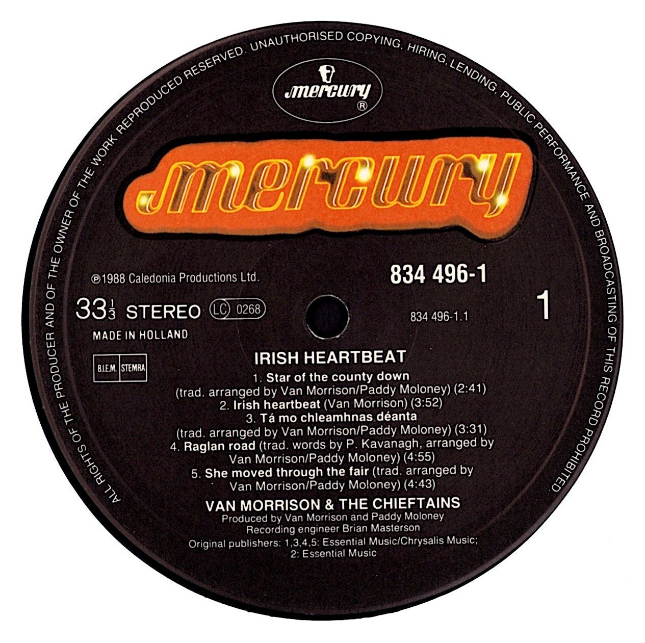 Van Morrison & The Chieftains – Irish Heartbeat