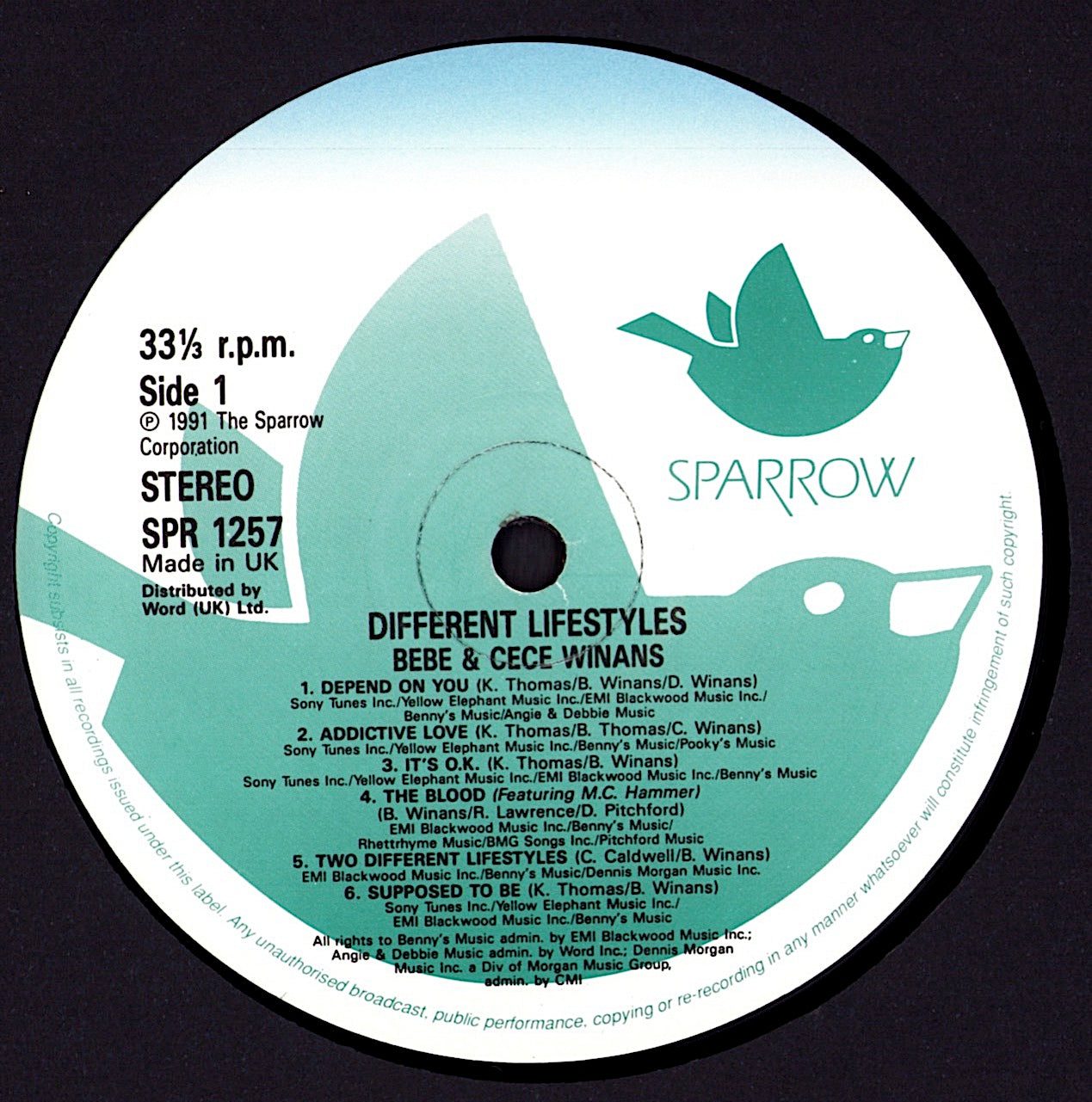 Bebe & Cece Winans – Different Lifestyles Vinyl LP