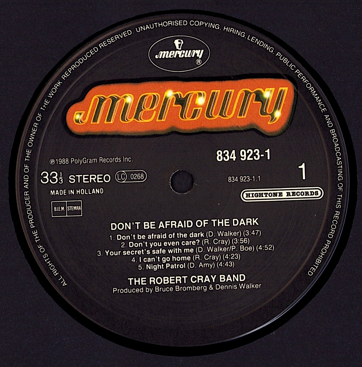 The Robert Cray Band – Don't Be Afraid Of The Dark Vinyl LP
