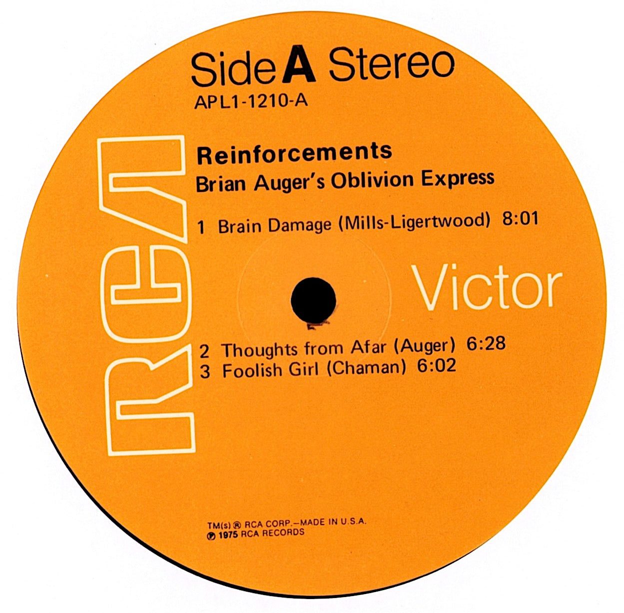 Brian Auger's Oblivion Express – Reinforcements Vinyl LP