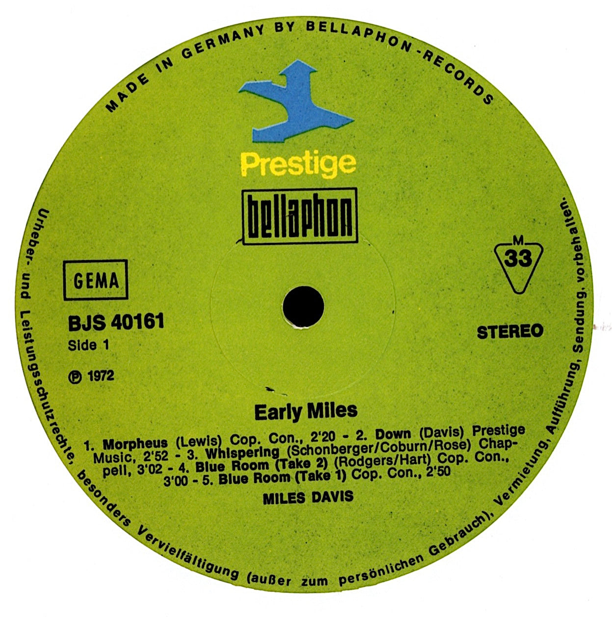 Miles Davis – Early Miles Vinyl LP