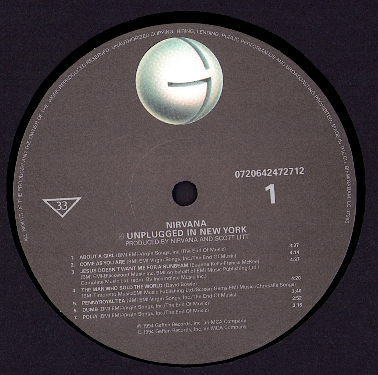 Nirvana – MTV Unplugged In New York Vinyl LP