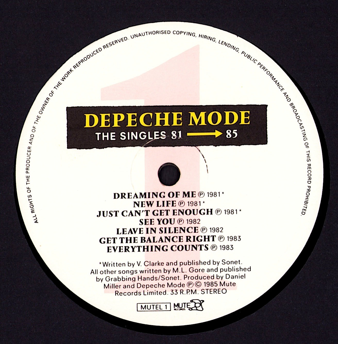Depeche Mode – The Singles 81 - 85 Vinyl LP