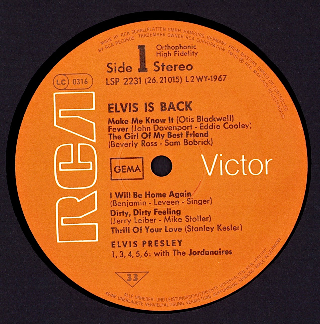 Elvis Presley – Elvis Is Back! Vinyl LP
