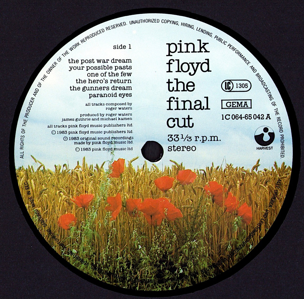 Pink Floyd - The Final Cut Vinyl LP