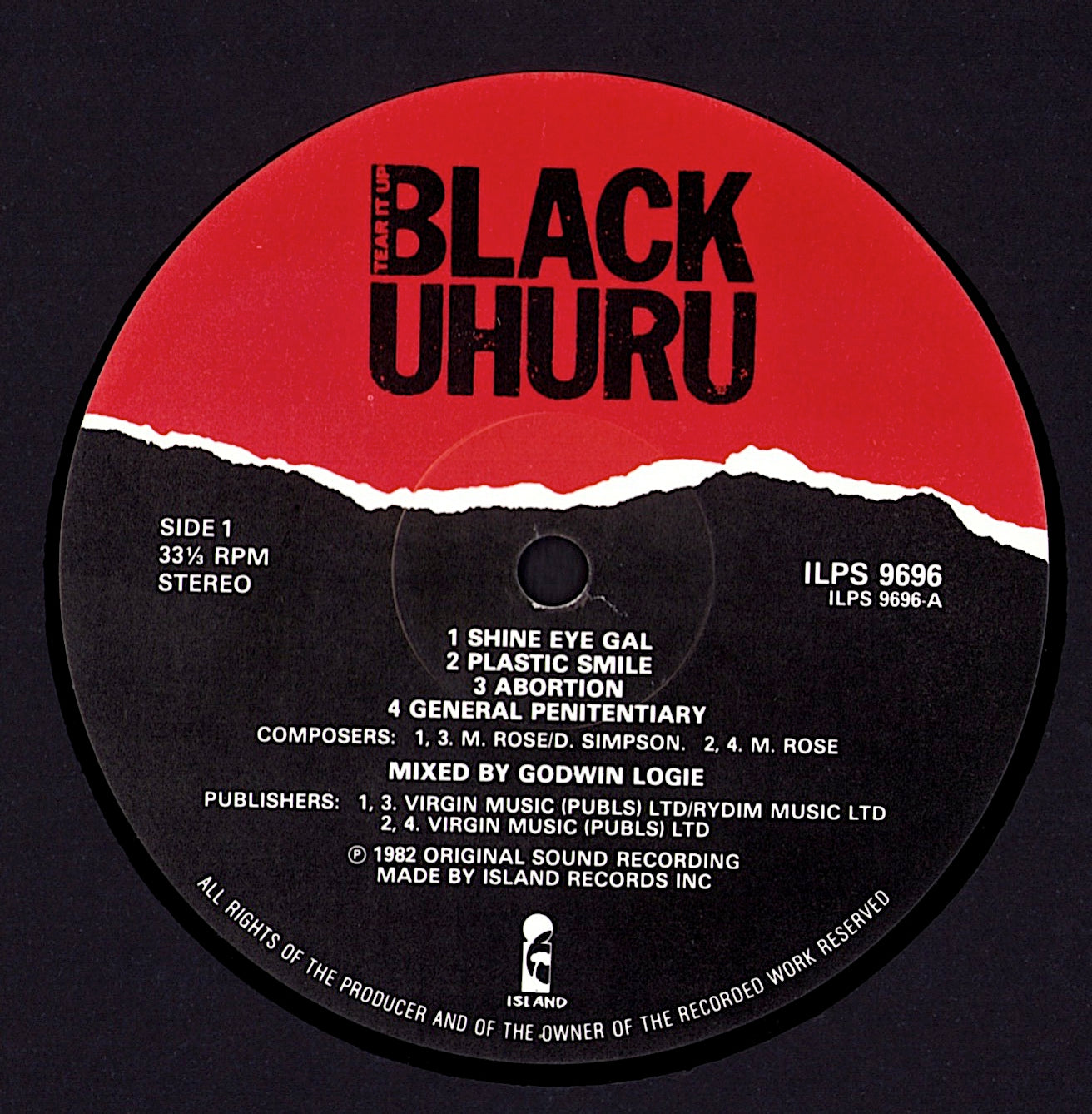 Black Uhuru – Tear It Up - Live Vinyl LP