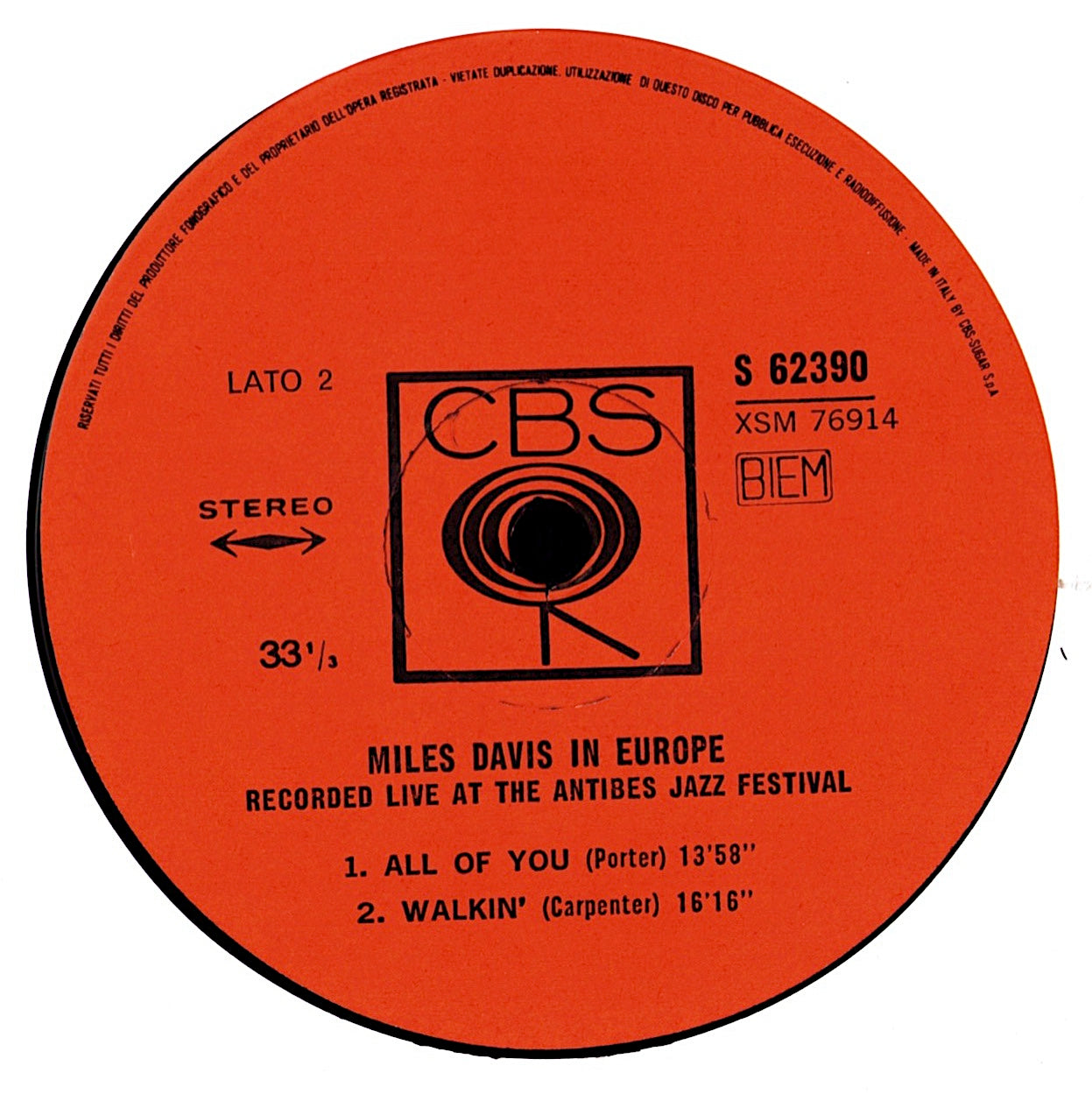 Miles Davis – Miles Davis In Europe Vinyl LP