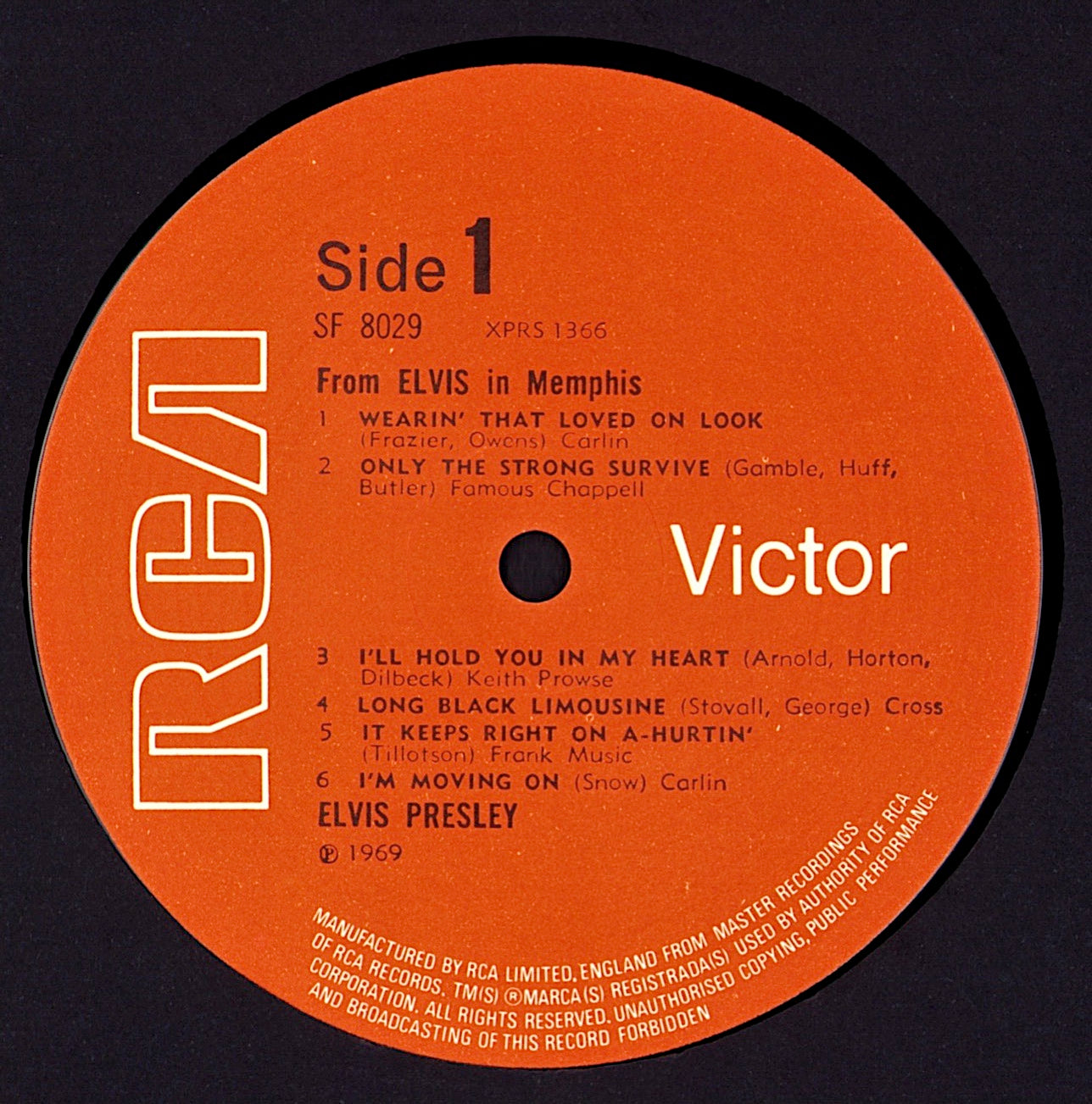 Elvis Presley – From Elvis In Memphis Vinyl LP