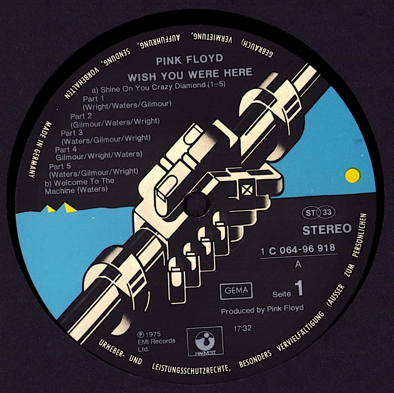 Pink Floyd - Wish You Were Here Vinyl LP Kopie