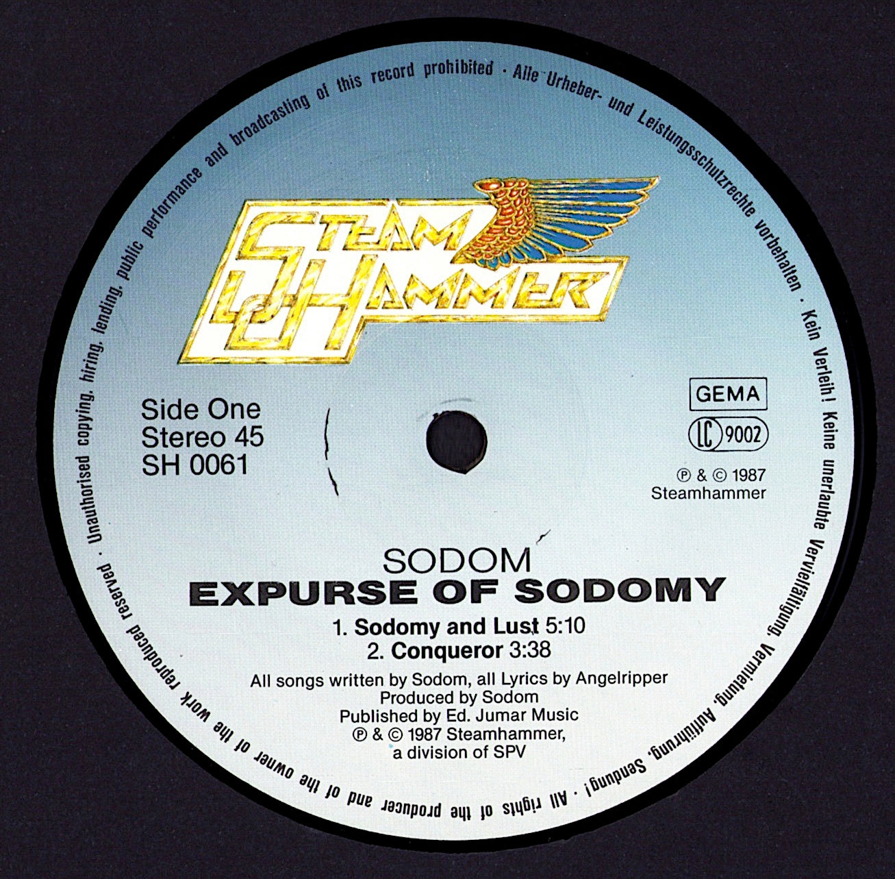 Sodom – Expurse Of Sodomy Vinyl 12" Maxi-Single