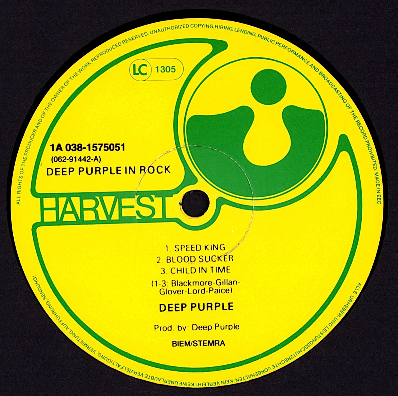 Deep Purple - Deep Purple In Rock Vinyl LP Kopie