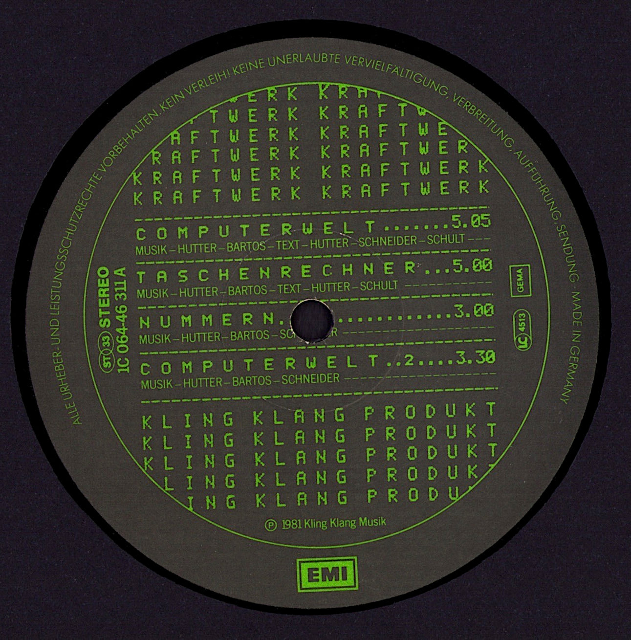 Kraftwerk - Computer World Vinyl LP