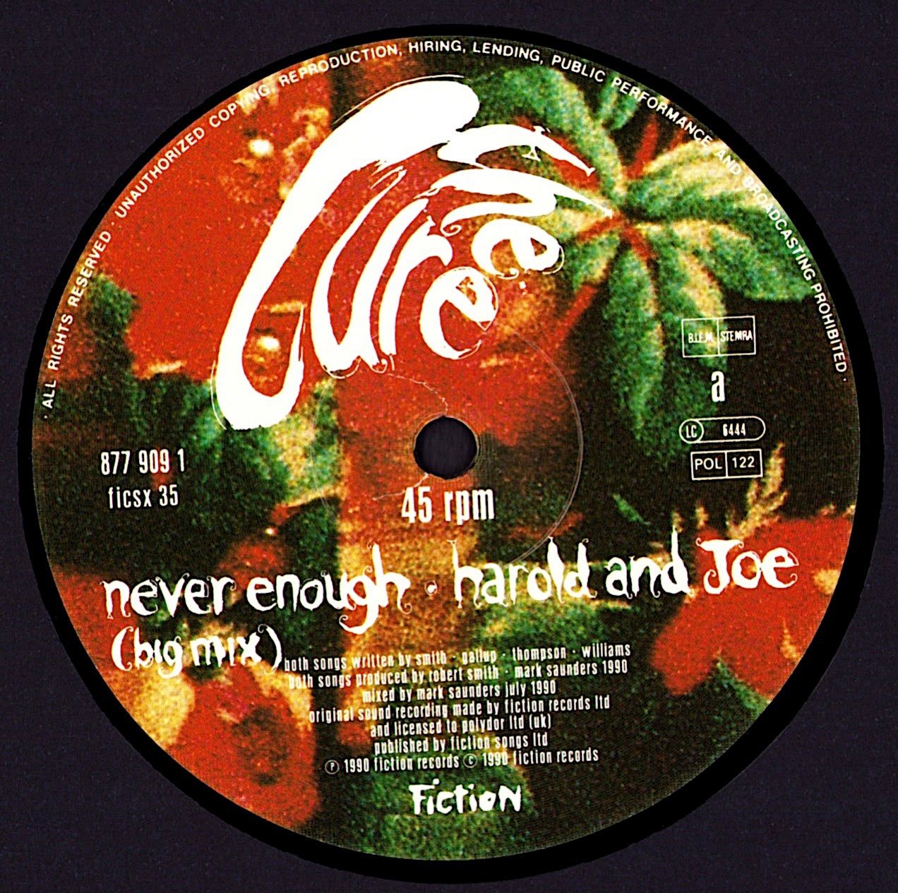 The Cure – Never Enough Big Mix Vinyl 12"