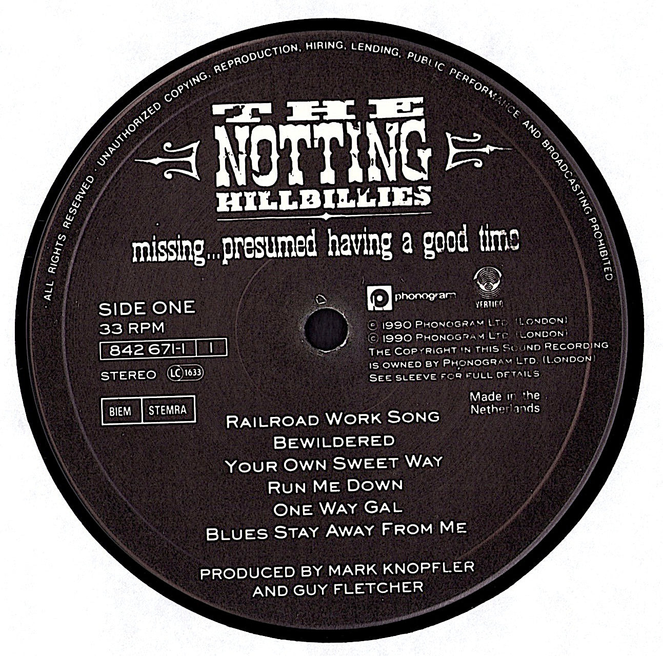 The Notting Hillbillies – Missing... Presumed Having A Good Time