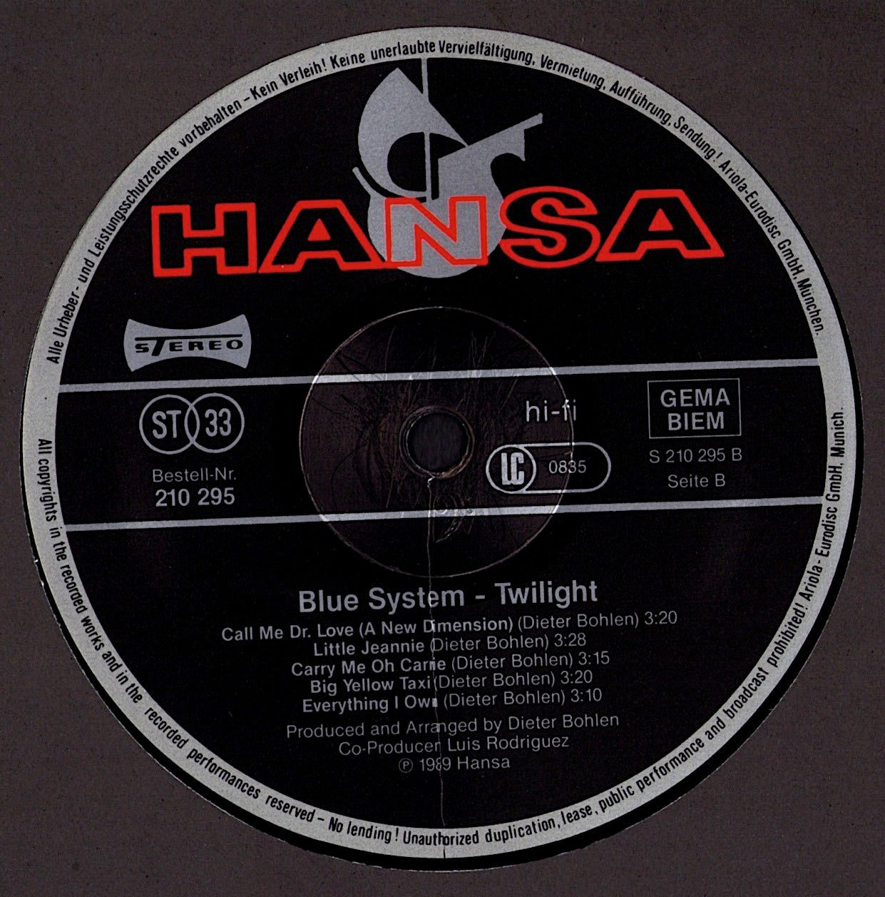 Blue System - Twilight Vinyl LP Kopie