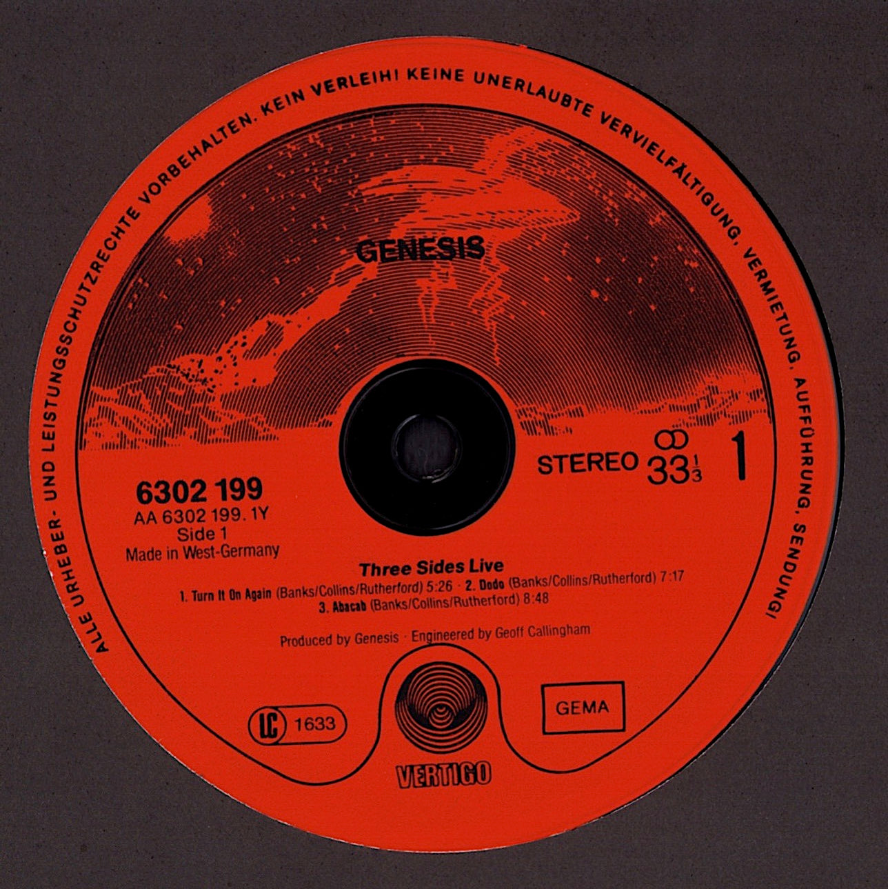 Genesis - Three Sides Live Vinyl 2LP Kopie