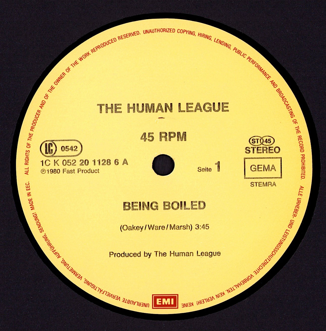 The Human League - Being Boiled / Circus Of Death Vinyl 12" Maxi-Single