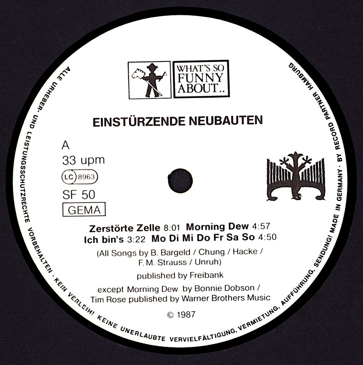 Einstürzende Neubauten – Fünf Auf Der Nach Oben Offenen Richterskala Vinyl LP