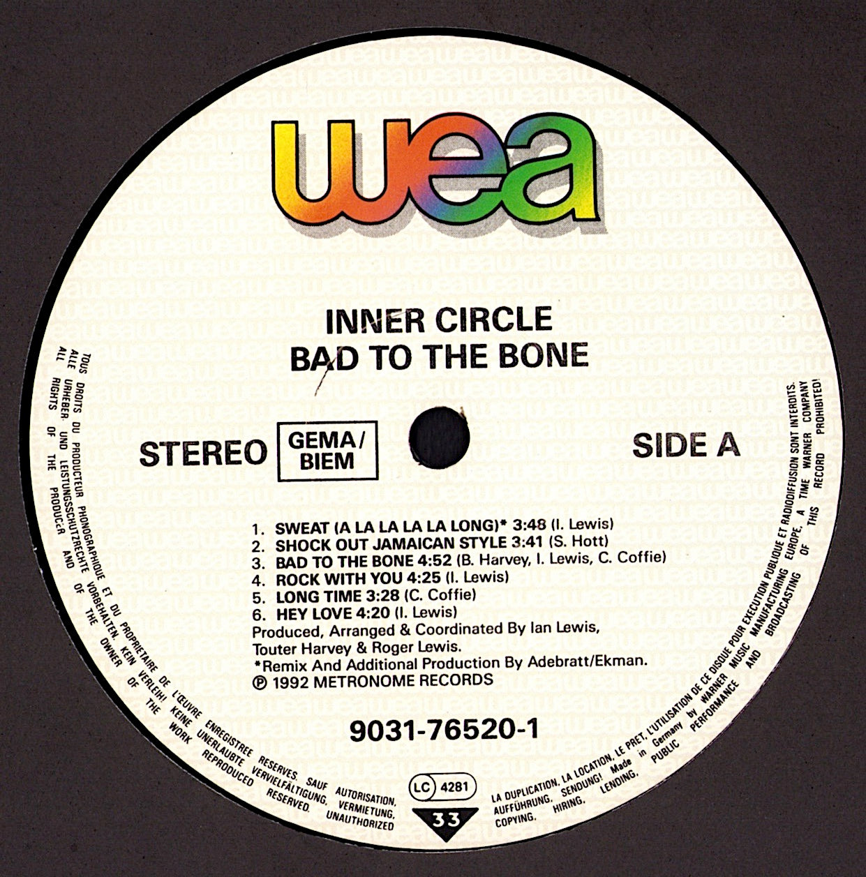 Inner Circle – Bad To The Bone Vinyl LP