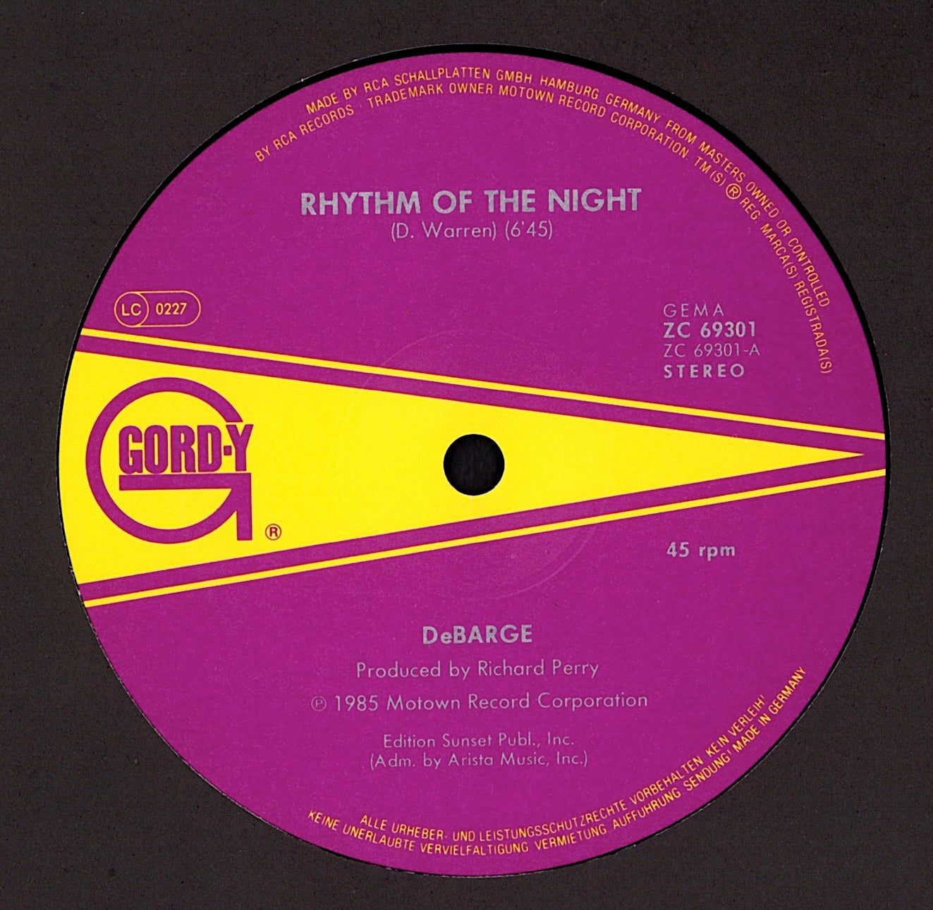 DeBarge – Rhythm Of The Night Vinyl 12" Kopie