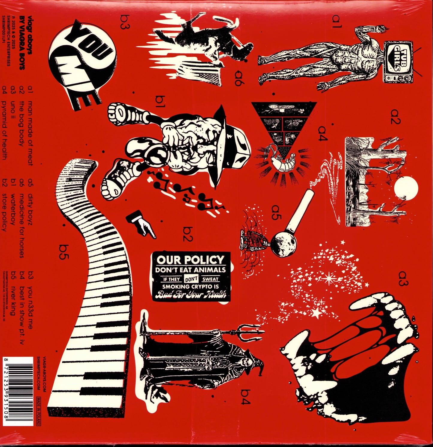 Viagra Boys – Viagr Aboys White with Blue Marble Vinyl LP