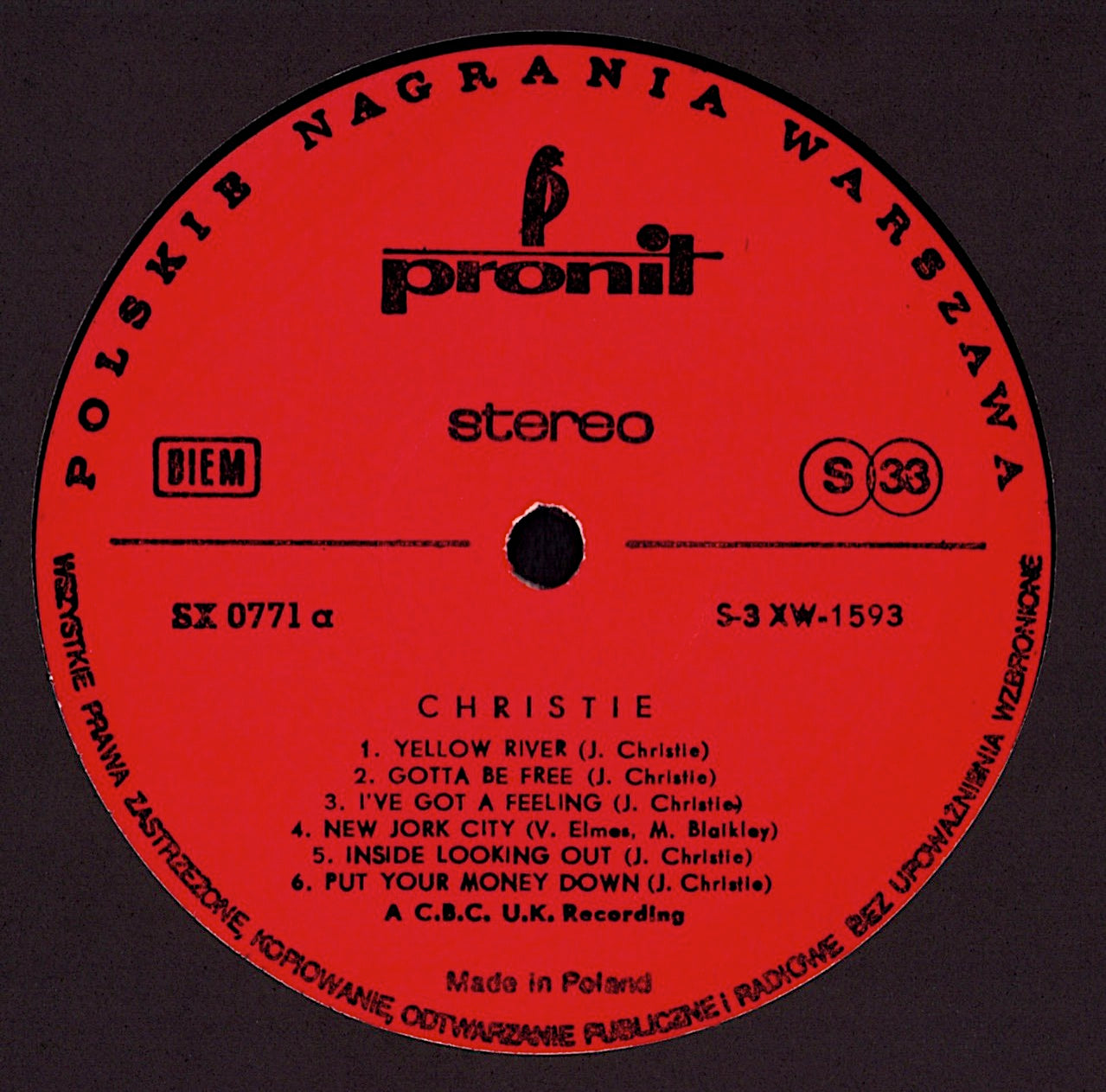 Christie Vinyl LP