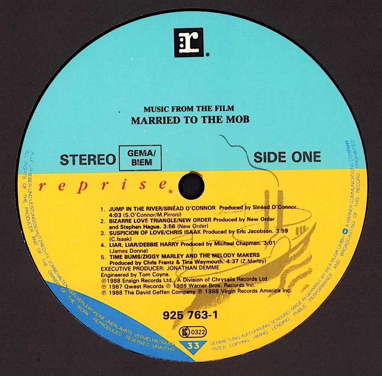 Music From The Film Married To The Mob Vinyl LP