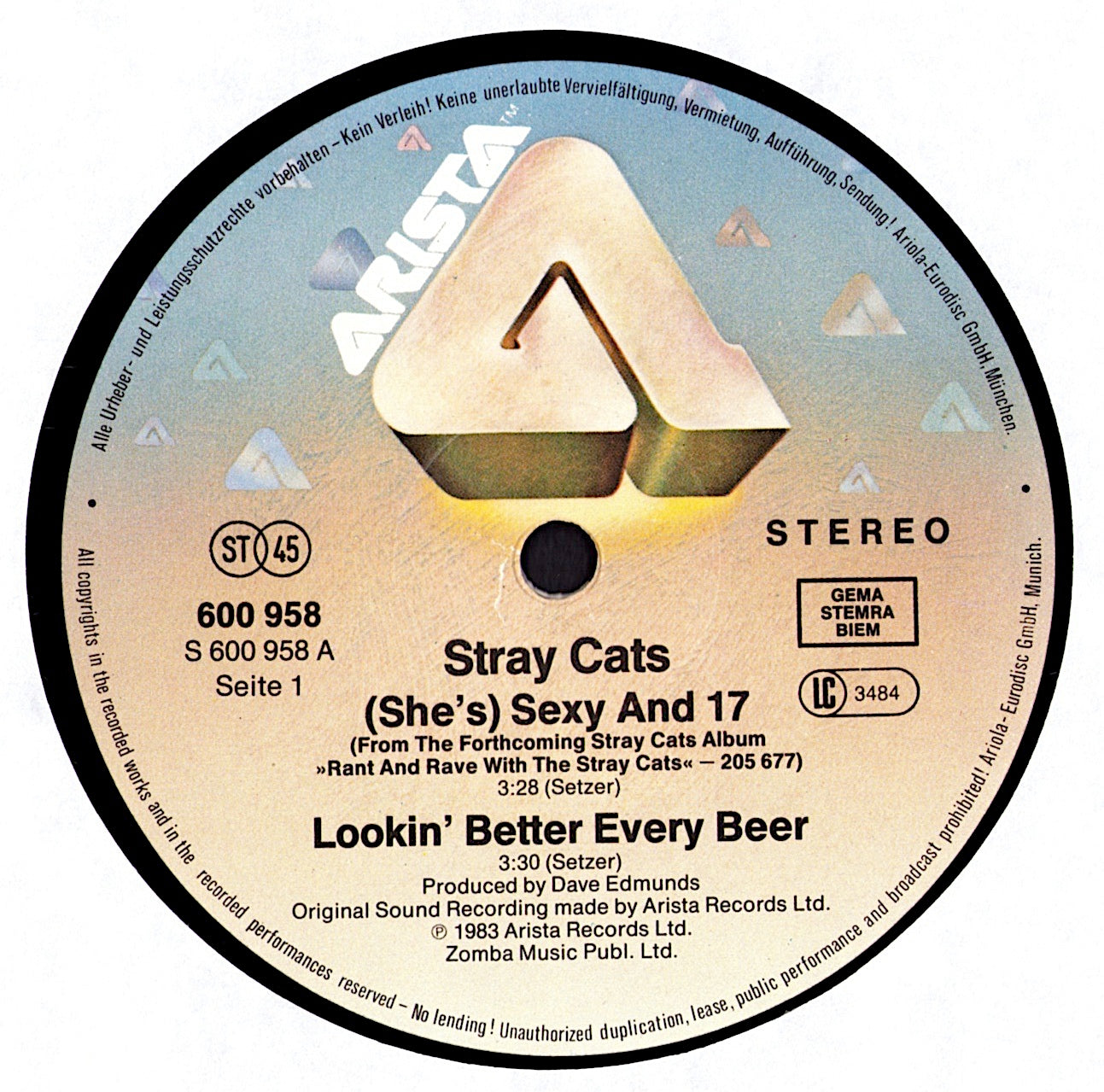 Stray Cats – She's Sexy + 17 Vinyl 12" Maxi-Single