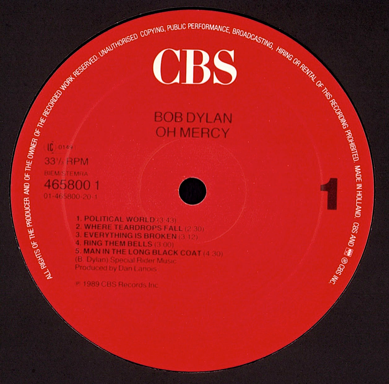 Bob Dylan - Empire Burlesque Vinyl LP Kopie