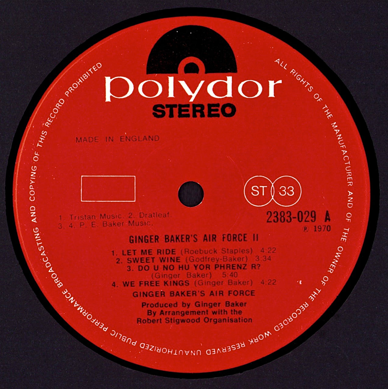 Ginger Baker's Air Force – Air Force 2 Vinyl LP