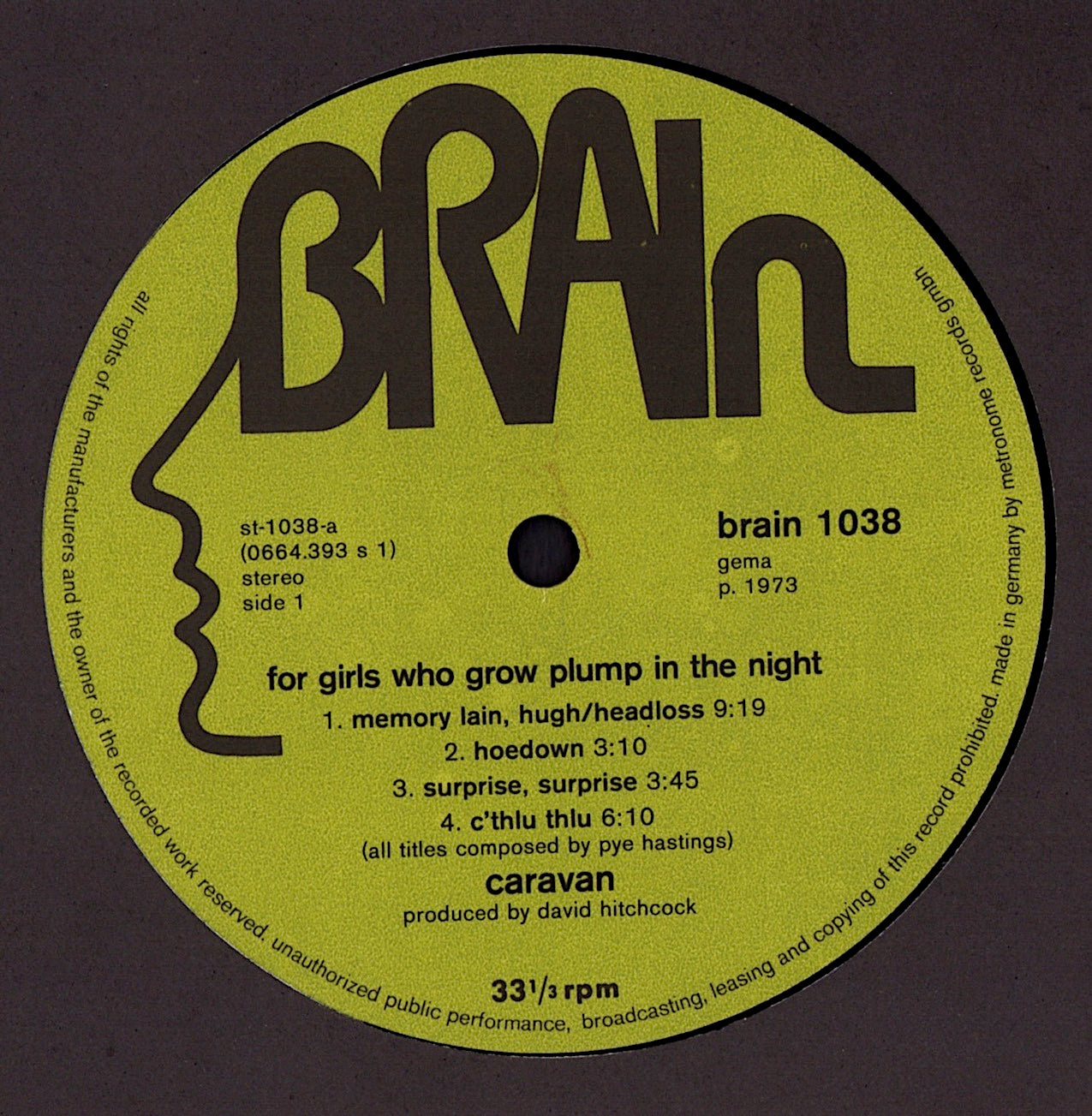 Caravan – For Girls Who Grow Plump In The Night Vinyl LP