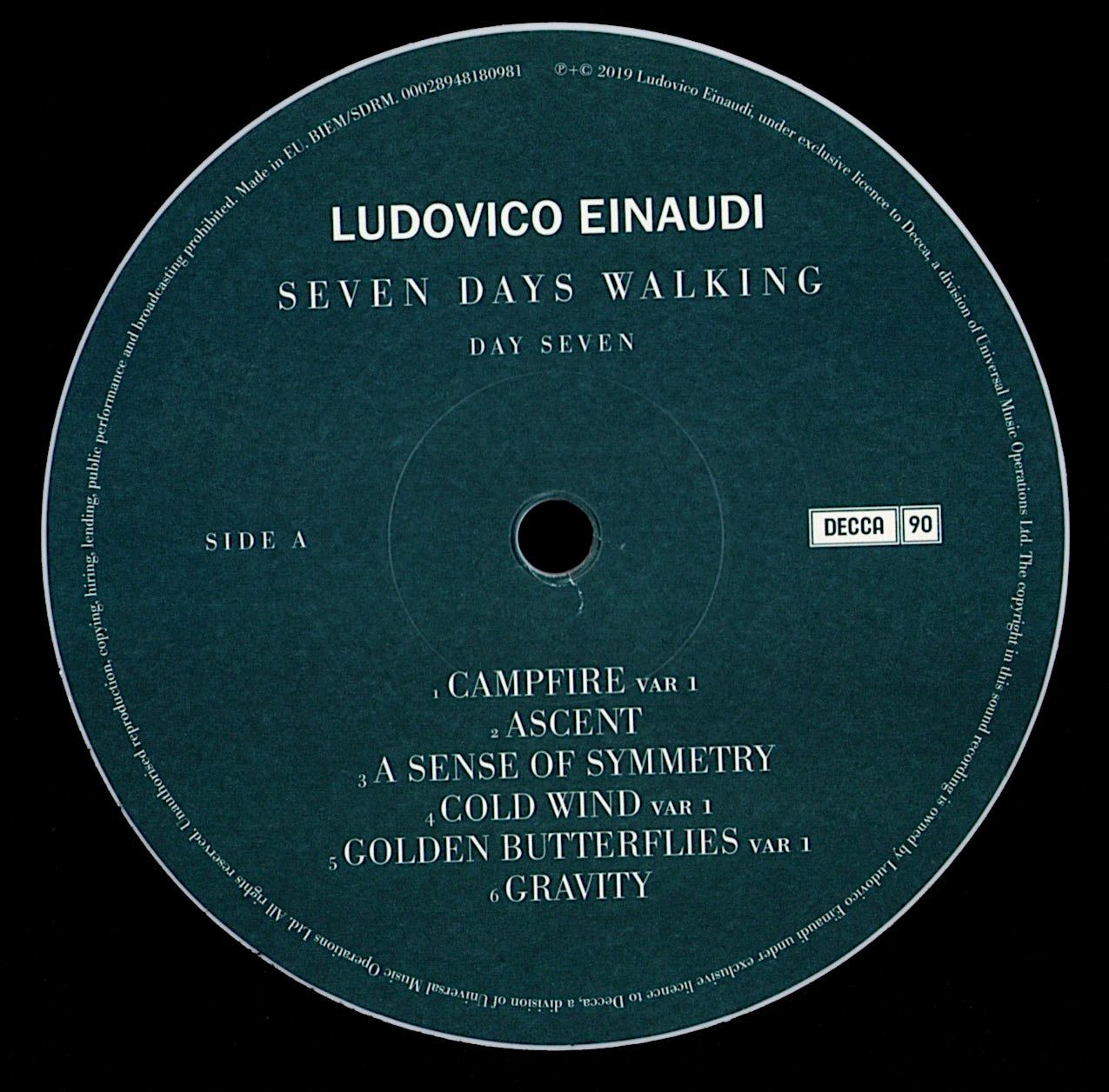 Ludovico Einaudi – Seven Days Walking Day Seven White Vinyl LP
