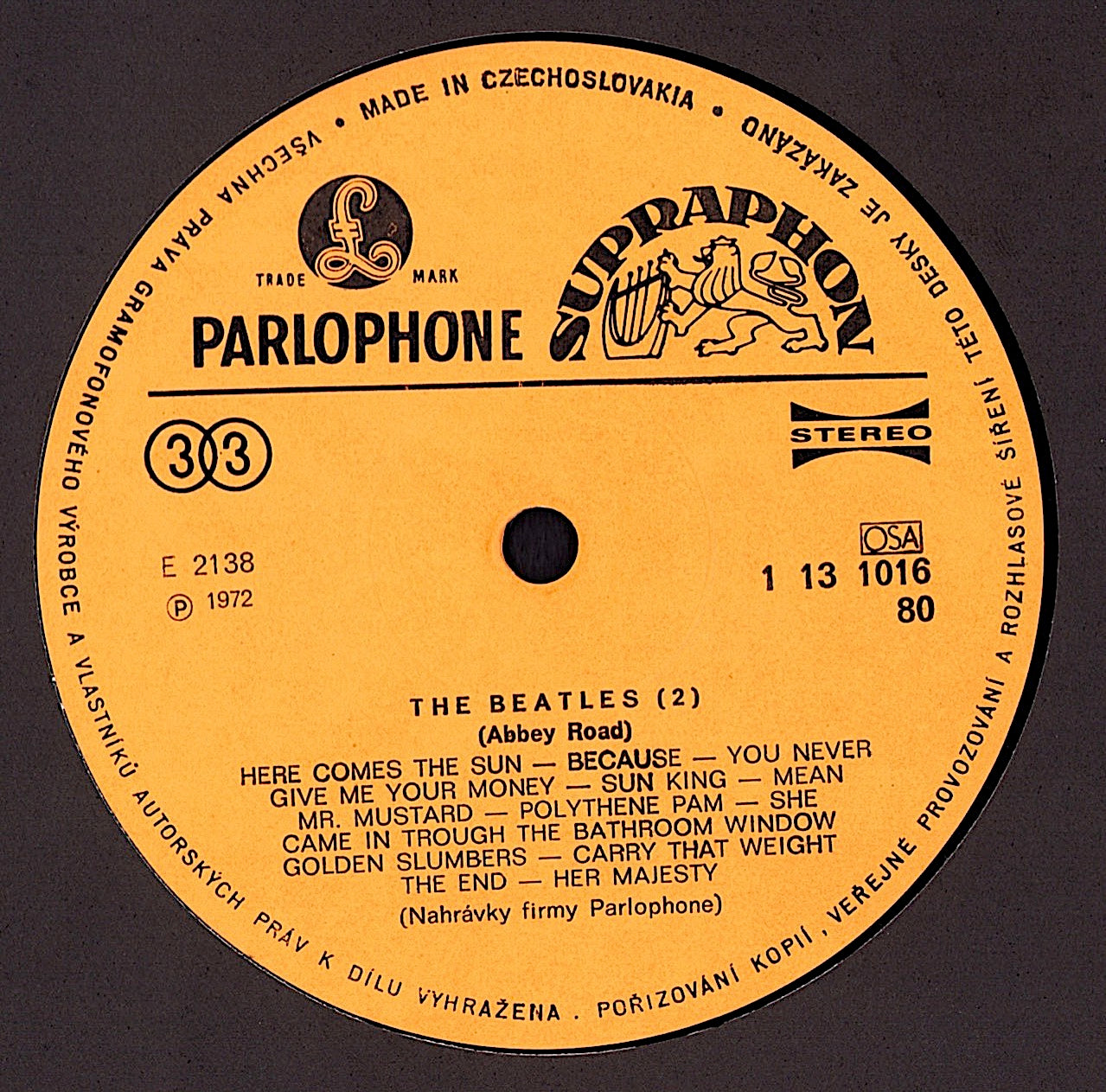 The Beatles – Abbey Road Vinyl LP