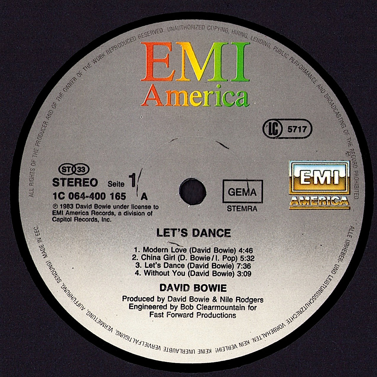 David Bowie - Let's Dance Vinyl LP