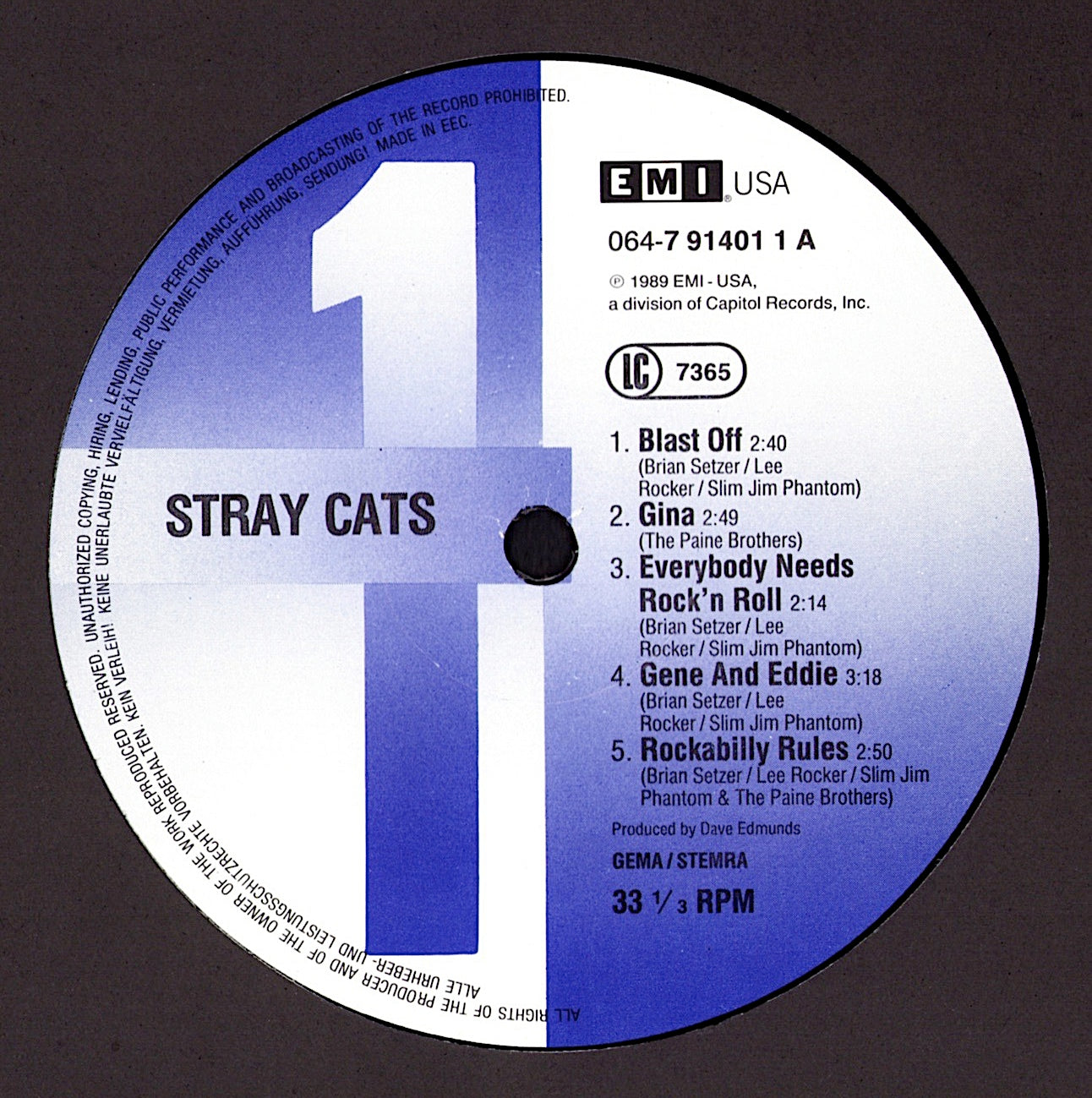 Stray Cats - Stray Cats Vinyl LP Kopie