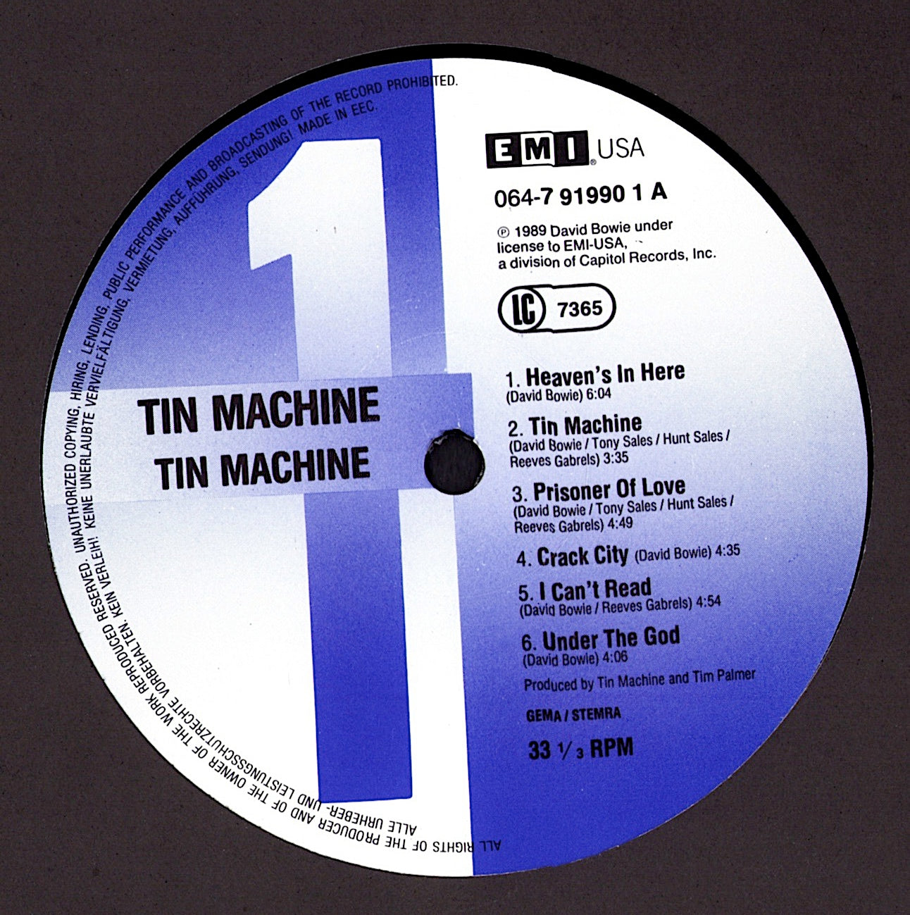 Tin Machine – Tin Machine Vinyl LP