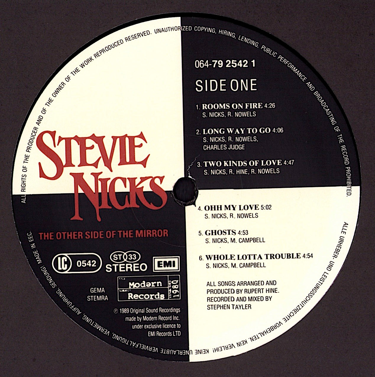Stevie Nicks - Rock A Little Vinyl LP Kopie