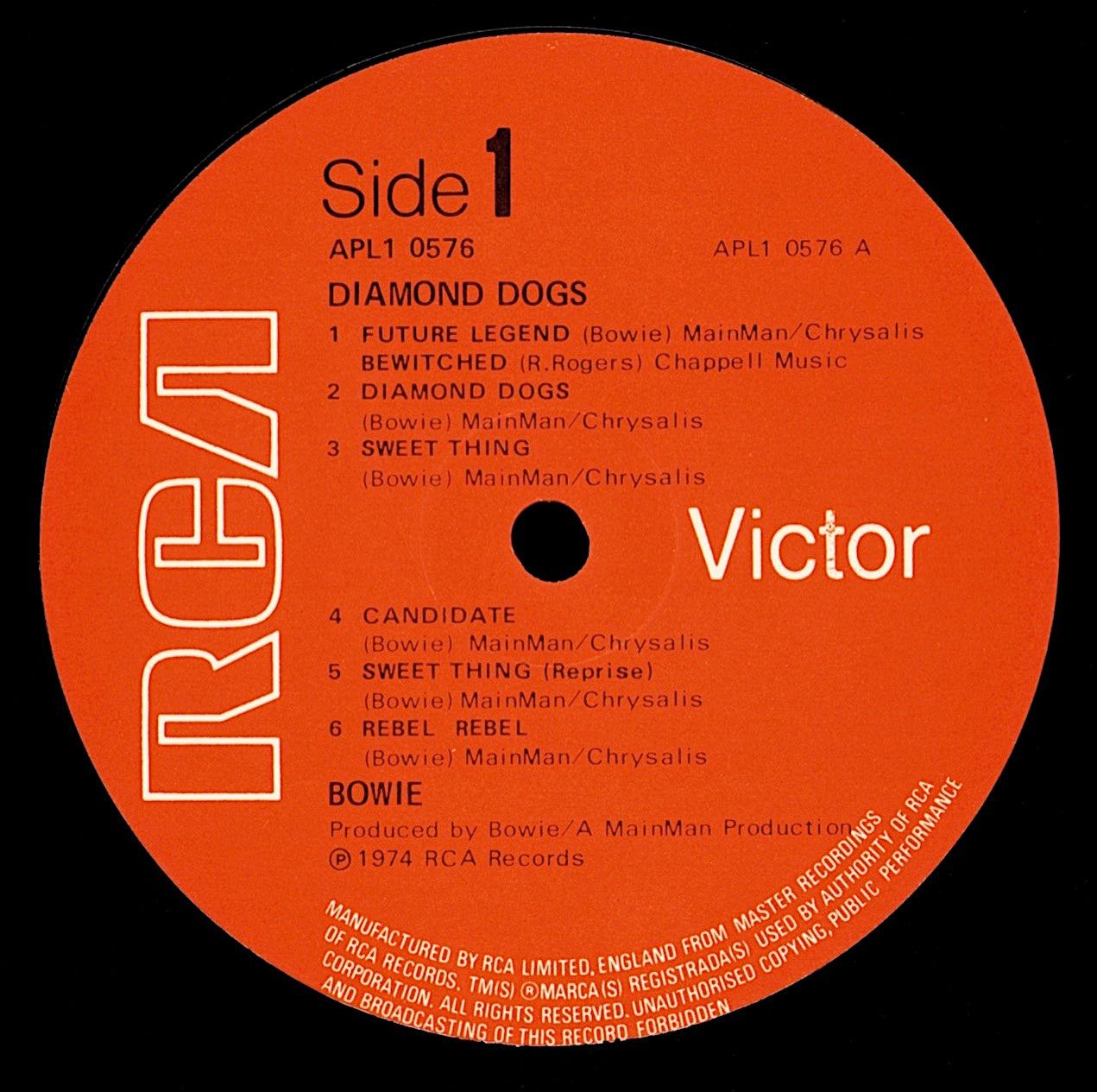 Bowie – Diamond Dogs Vinyl LP Kopie