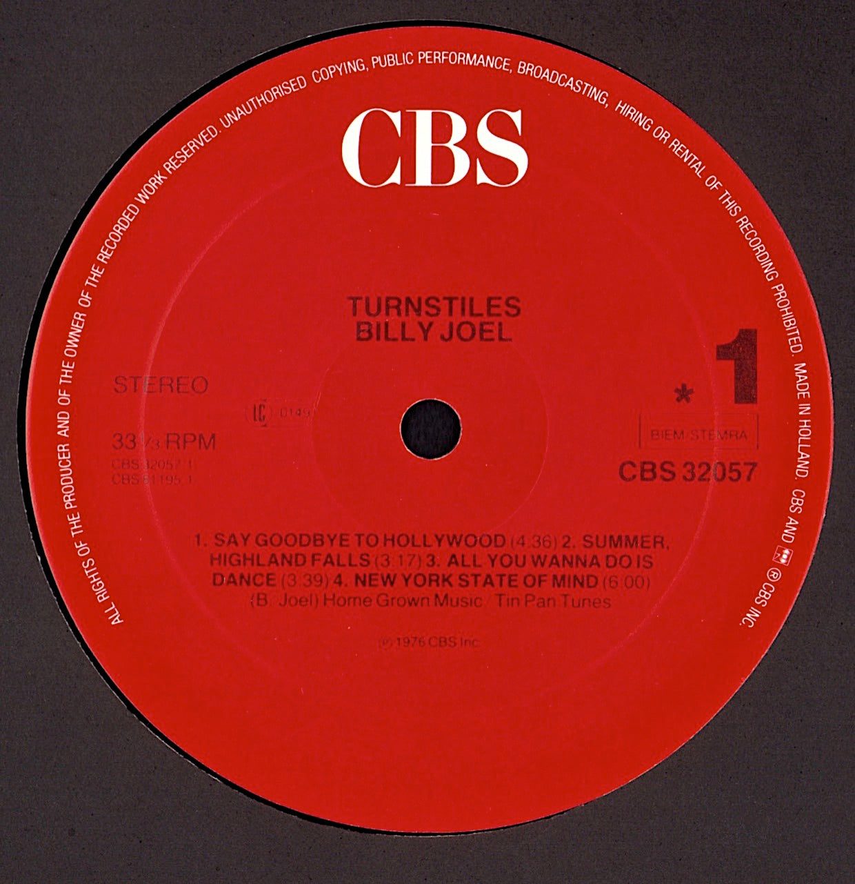 Billy Joel - Turnstile Vinyl LP Kopie