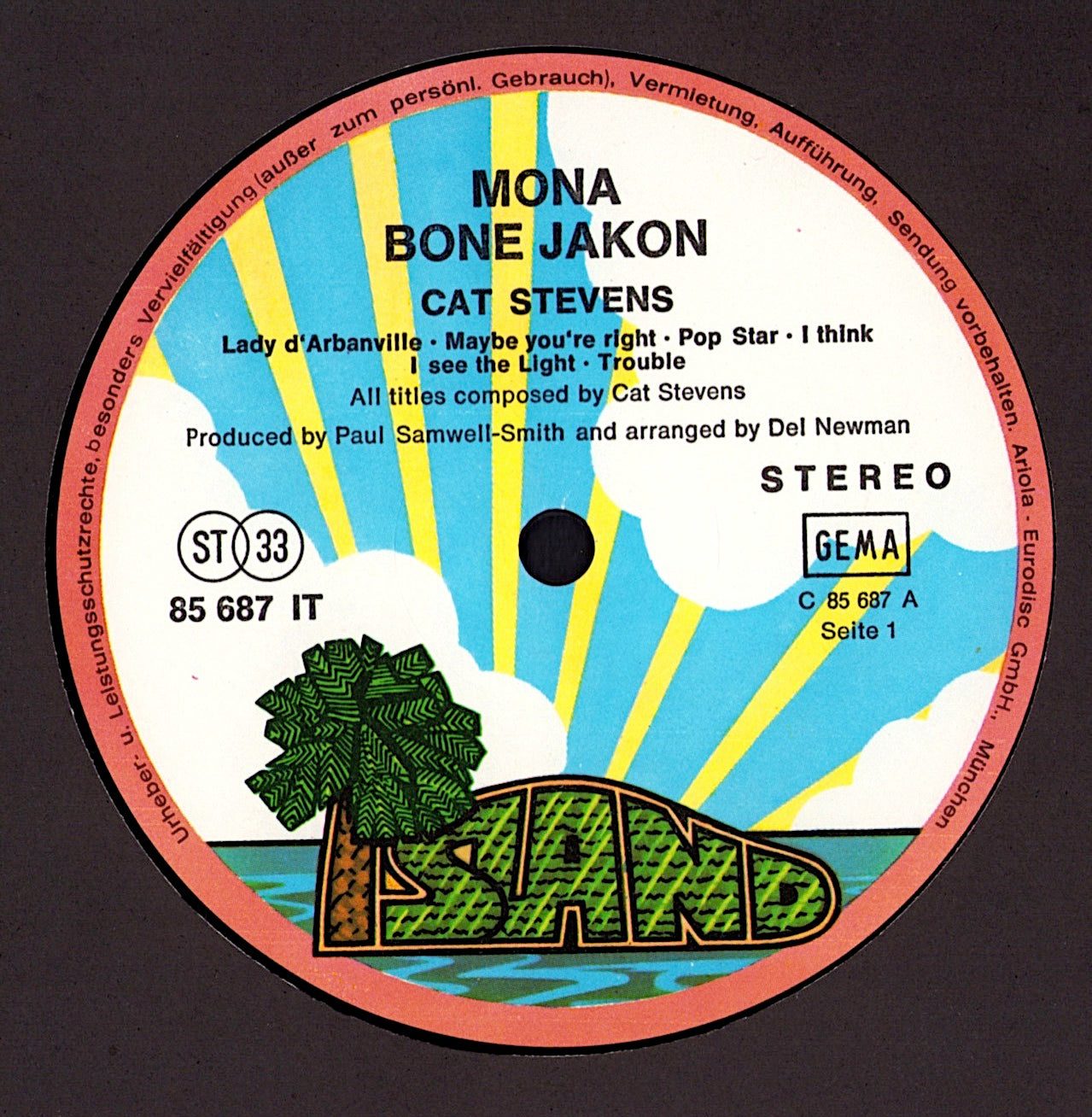 Cat Stevens – Mona Bone Jakon Vinyl LP Kopie