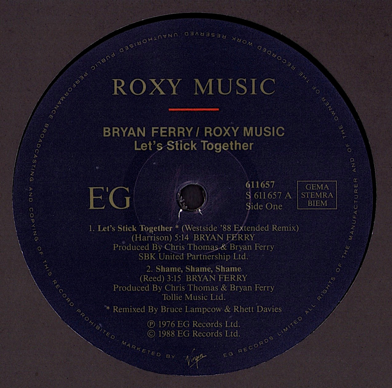 Bryan Ferry - Let's Stick Together Vinyl 12"