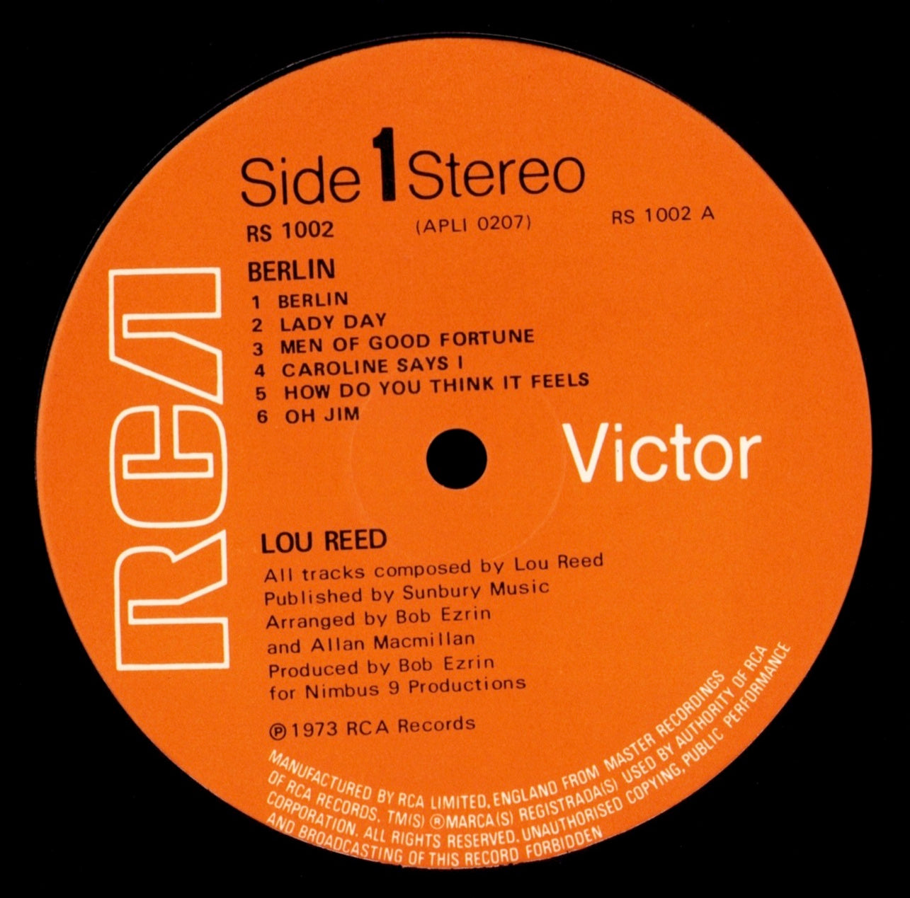 Lou Reed – Berlin Vinyl LP